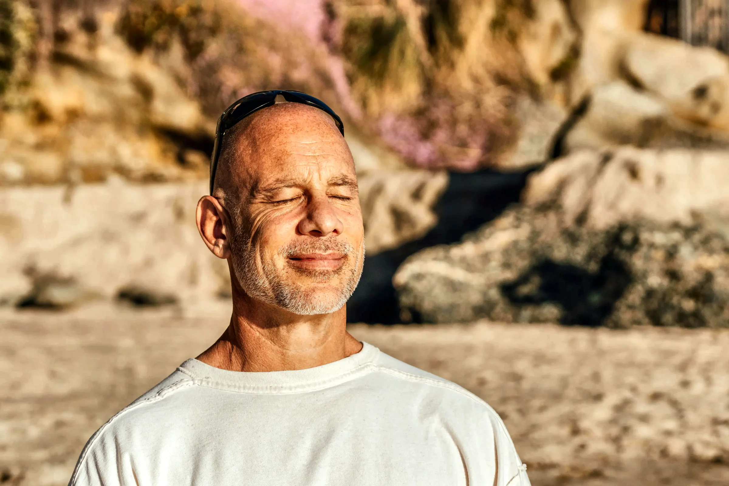 Man on the coast after testosterone replacement therapy at Solcara Health